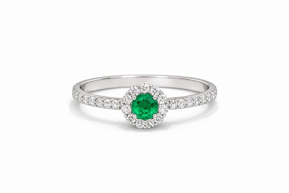 Ringe Idee Preziose dal 1987 Dame in Weißgold Smeraldo 0.06 Ct IP.AK18B/3S - IP.AK18B/3S